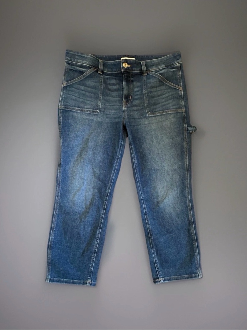 edge Women’s Washed Blue Ankle Carpenter Jeans